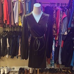 Gianni Bini Green Velvet Dress Small